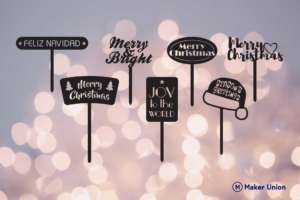Christmas cake toppers dxf files preview