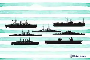 Battleships dxf files preview