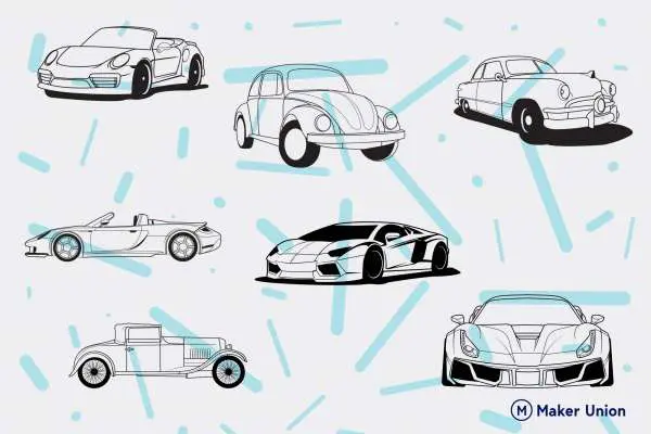 Cars dxf files preview