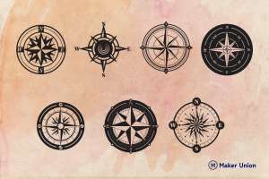 Compasses dxf files preview