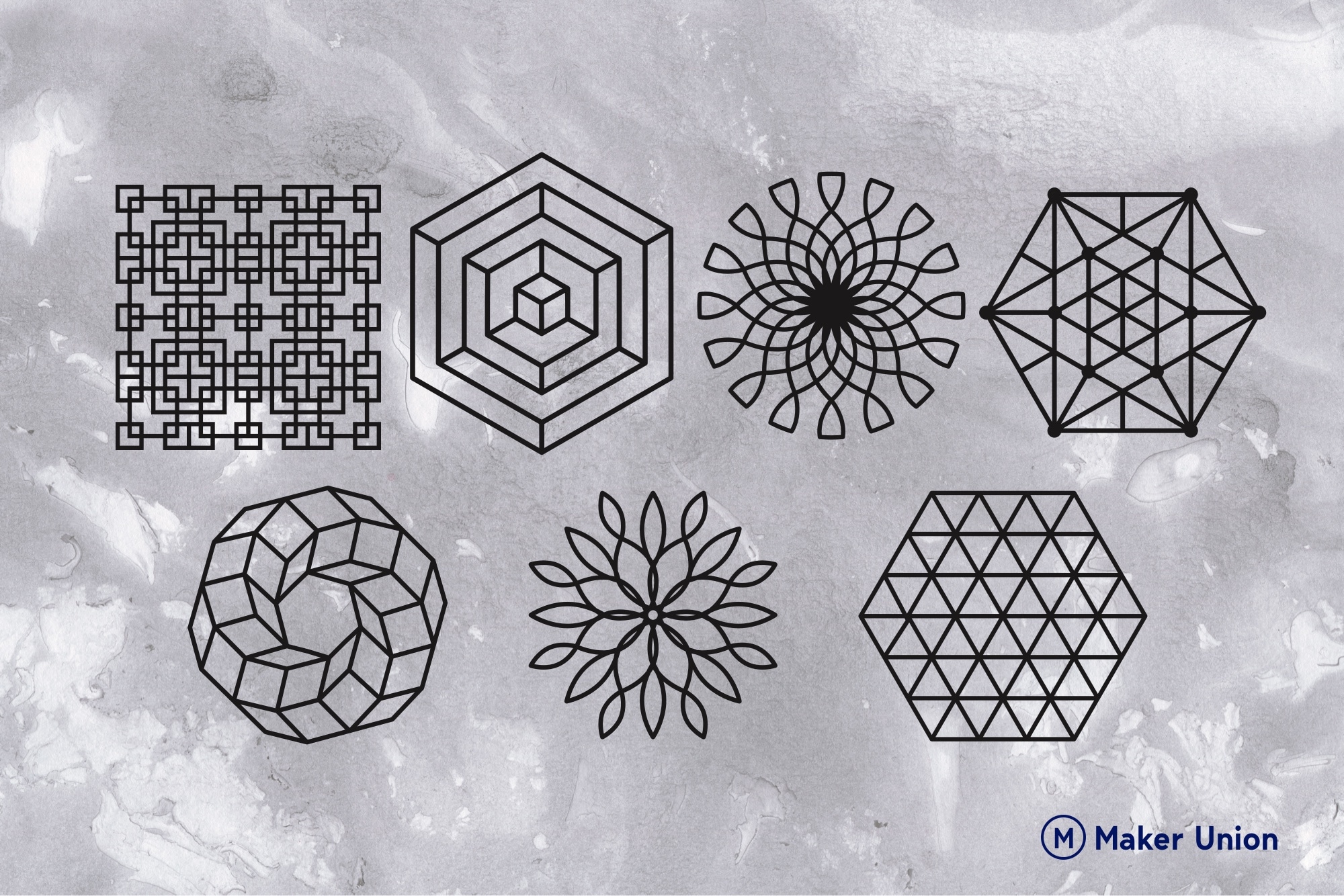 Rummelig død Vend tilbage Complex Geometric Shapes | Free DXF Files | Maker Union
