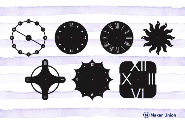 Creative clocks 2 dxf files preview