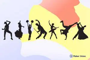 Dance silhouettes dxf files preview