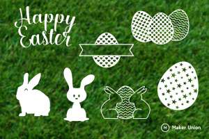 Happy easter dxf files preview