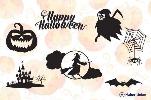 Happy halloween dxf files preview