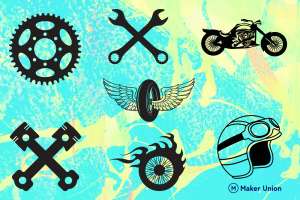 Motorcycle madness dxf files preview