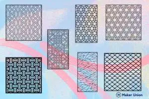 Ornamental patterns dxf files preview