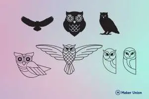 Owls dxf files preview