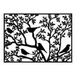 preview of birds and trees dxf file