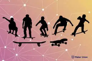Skateboarding dxf files preview