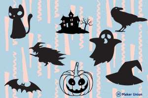 Spooky halloween dxf files preview