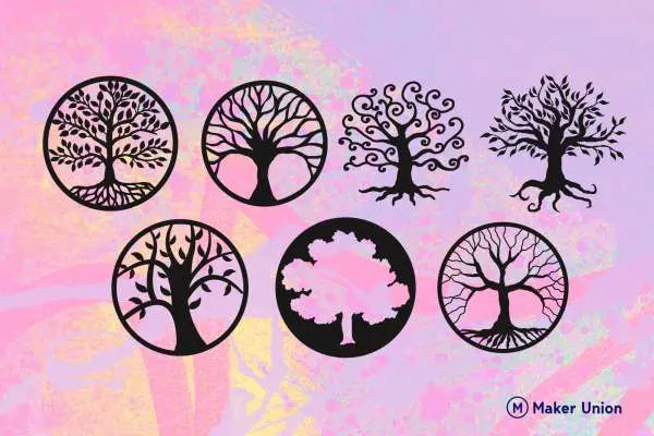 Trees of life dxf files preview